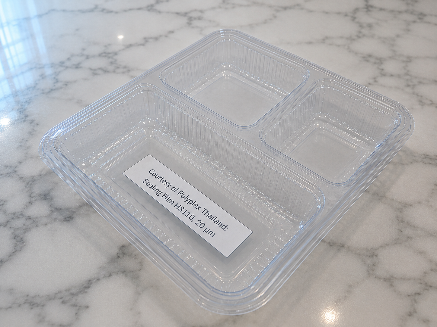 TPET tray with flat seal - Standard MAP